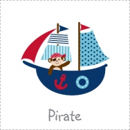 pirate monkey nautical whale theme